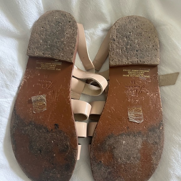 J Crew Italian Fisherman Sandals in shiny spazzolato leather size 8.5 - Picture 4 of 5